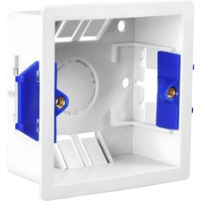 BG 1 Gang 47mm Deep Dry Lining Back Box Single Pattress Plasterboard Wall
