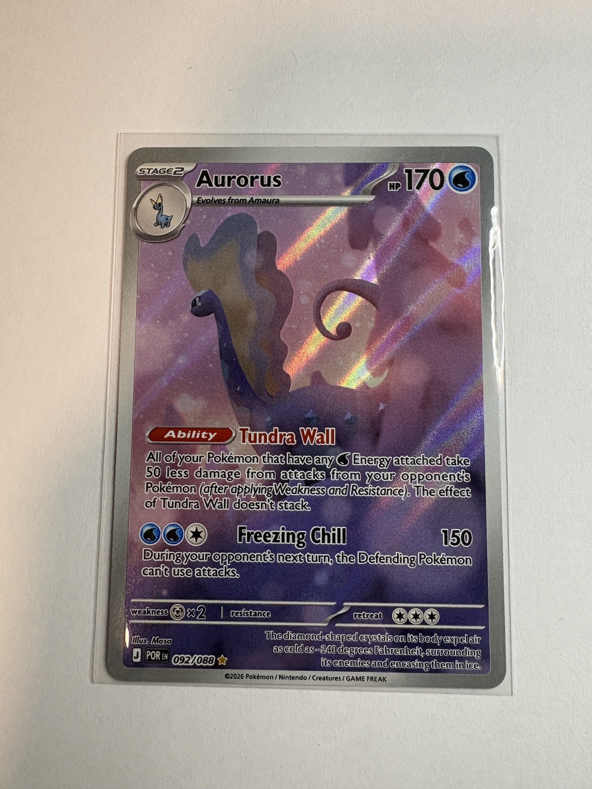 Pokémon Aurorus 092/088 Perfect Order Full Art Rare 