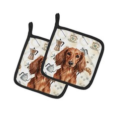 Carolines Treasures WDK7399PTHD 7.5 x 7.5 in. Longhaired Red Dachshund Coffee...