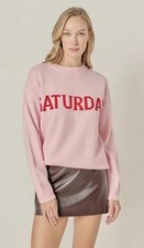 English Factory Pink Saturday Sweater Size M