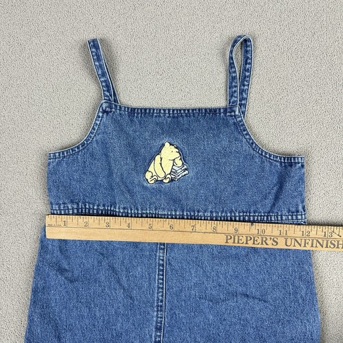 Vintage Disney Store Winnie The Pooh Classic Embroidered Denim Jean Dress 5/6 - Picture 7 of 10