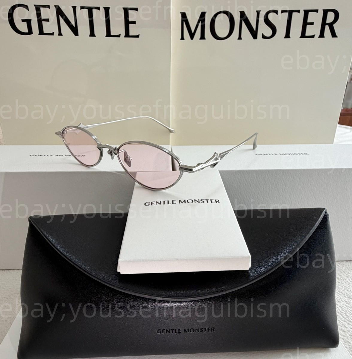 GentleMonster Sunglasses BOLD - Eden 02(BR) Titanium Silver Frame