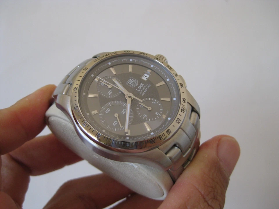 TAG HEUER 200M LINK 自动计时码表 老虎木手表 42 毫米 CJF2115 已维修 — 第 3/4 张图片