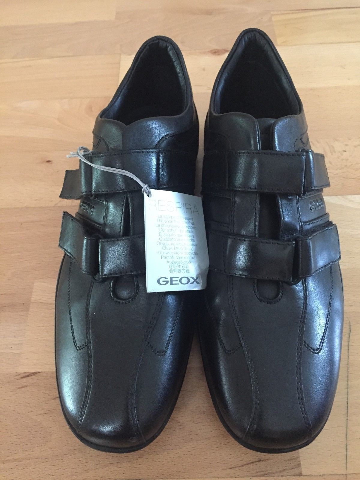 GEOX Respira Halbschuhe, schwarz, Leder, Größe 41 GEOX Respira Halbschuhe, schwarz, Leder, Größe 41