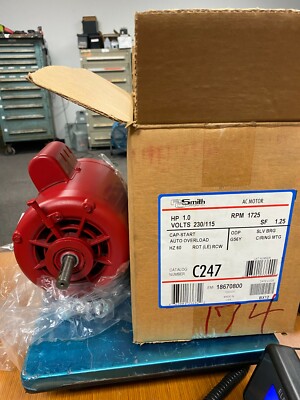   REBUILT AO SMITH 1 HP CIRCULATOR PUMP MOTOR 115/230V 1725 RPM G56Y FR 1Ø C247