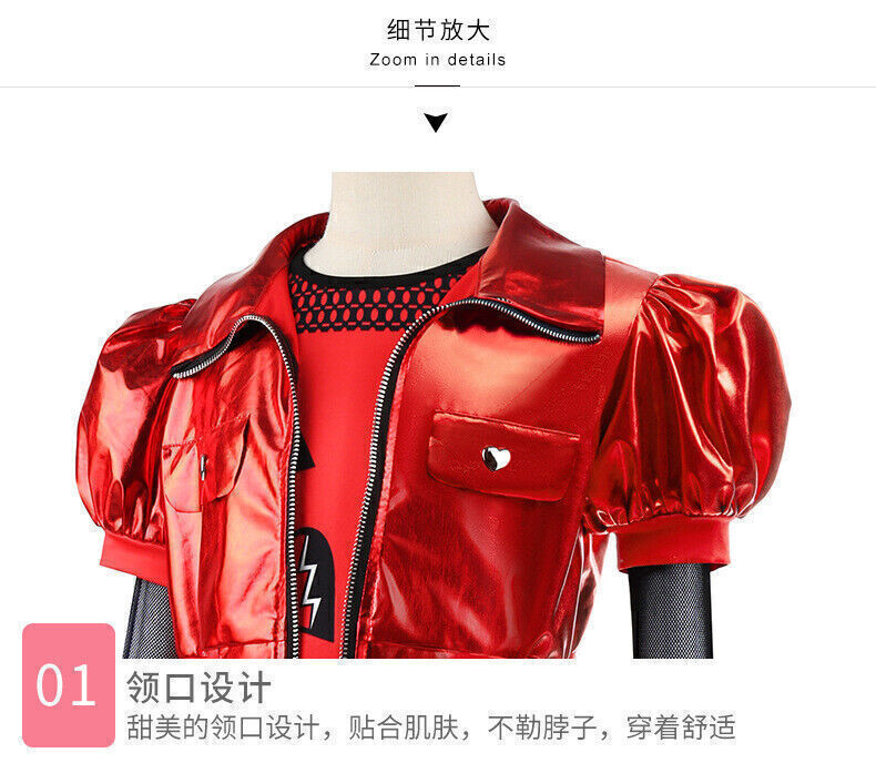 SAOLA 2025⭐ Costume cosplay bambini discendenti l'ascesa del rosso cappotto natalizio top pantaloni