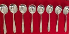 Wedgewood By International Sterling Silver 8 PC Cream Soup Spoon Set, 5-1/2''