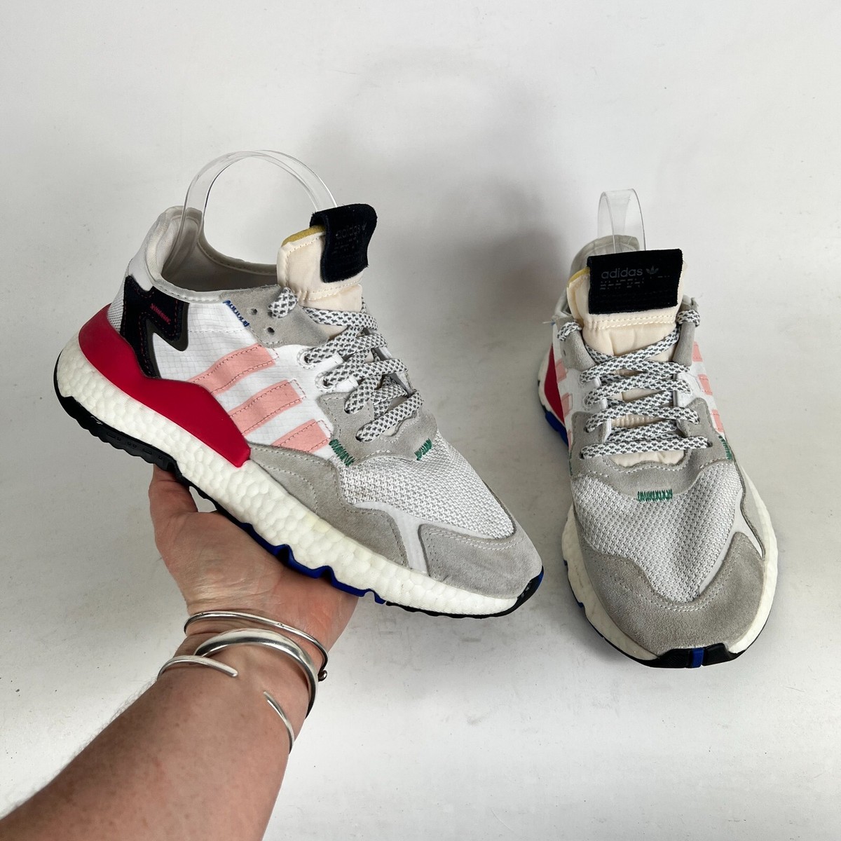 Size Adidas Nite Jogger White Energy Pink W for sale online