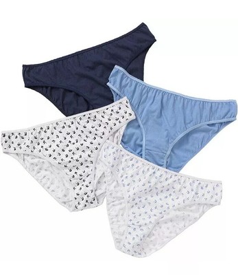 Ladies Womens F/&F WHITE 4-Pack Cotton Rich Full High Waist Briefs Knickers 10-18