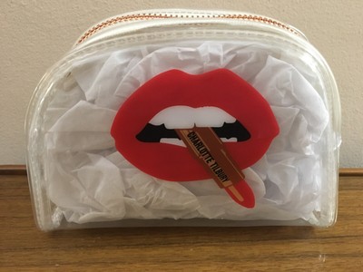 Charlotte Tilbury Hot Lips Clear makeup bag Zip Cosmetic ...