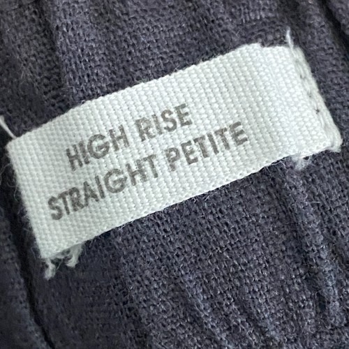 LOFT Outlet Pull On High Rise Straight Pants Size Petite Small Linen Blend Gray - Picture 7 of 12