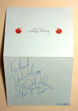 STEVE BARTKOWSKI Signed & Inscribed 1981 Atlanta Falcon's MVP Dinner Invitation