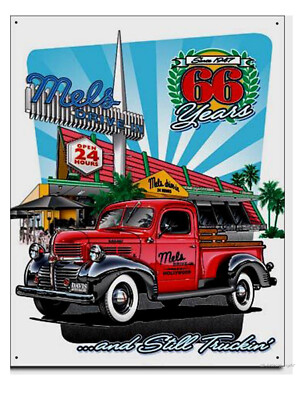 Diner Schild Schnellimbiss USA Poster US-Car Dodge Truck Motiv  30 x 40 cm *686