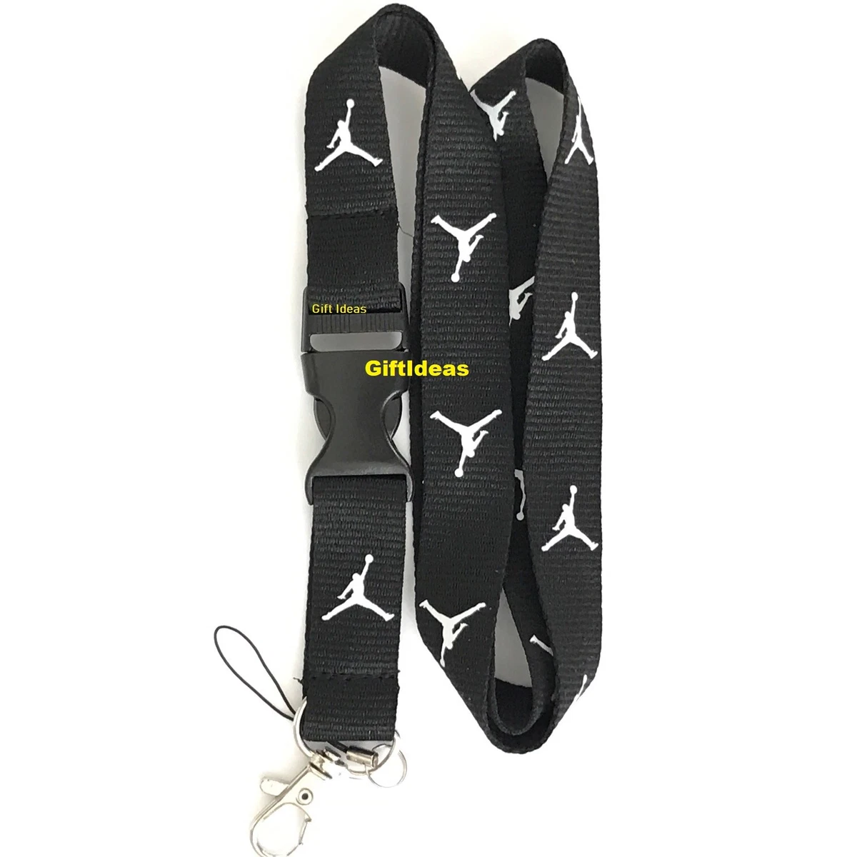 Jordan Lanyard Detachable Keychain iPod Camera Strap Badge ID JorBlack