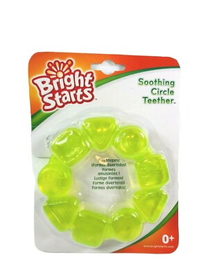 Bright Starts Soothing Circle Shapes Teether Yellow Green