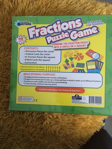 Boredom Busters Fraktionen Puzzle Spiel 98 Teile Konzept der Fraktionen Alter 3-8 NEU - Bild 2 von 3