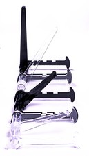 Multi Adjustable Display Stand: Clear & Black : Long & Short Arm : Plate, Bowl