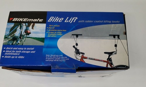 NEW BIKEmate Bike Lift With Rubber Coated Lifting Hooks Open box Holds ...