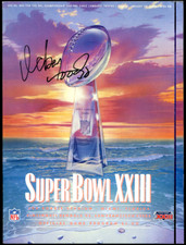 Ickey Woods 1989 Super Bowl XXIII Cincinnati Bengals Autographed Signed Program 