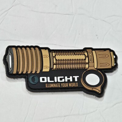 Olight Warrior X3 Morale Patch PVC Rubber Swag, 4'' x 1.75'' New