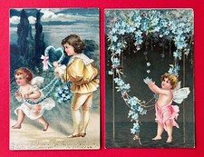 2 x Künstler AK 1905/06 Kinder Engel Schutzengel     ( 149815