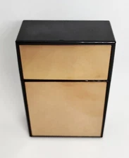 RYO Black King Size Reflective Front Push-To-Open Cigarette Case 