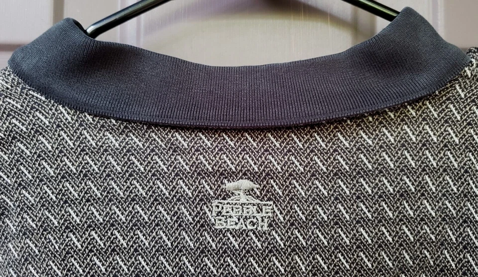 Pebble Beach Mens Shirt Short Sleeve 3 Button Polo Golf Cotton Shirt XL Foto 4 de 4