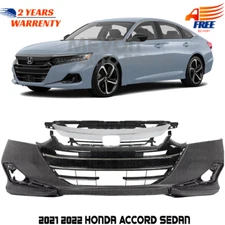 Front Bumper Cover Fascia & Grille Assembly Kit for Honda Accord 2021-2022