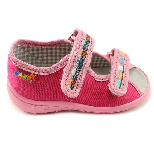 Nazo Girls Canvas Open Toe Sandals with Leather Innersole - Picture 2 of 8