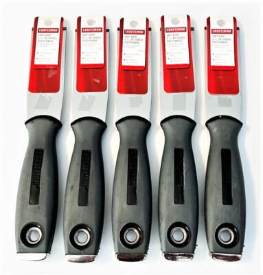 5 CRAFTSMAN 1-1/4 STAINLESS STEEL STIFF PUTTY KNIFE KNIVES DRYWALL SCRAPER 94815