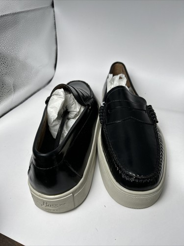 G.H. Bass & Co Men's Black Leather Slip Ons 12M New With Defects - Picture 4 of 4