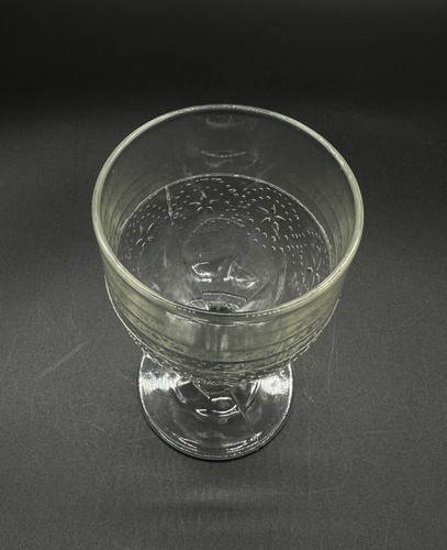 Vintage EAPG Antique Victorian Pattern Glass 8 Oz Wine Goblet Dots Stars 5-6/8" - Picture 11 of 13