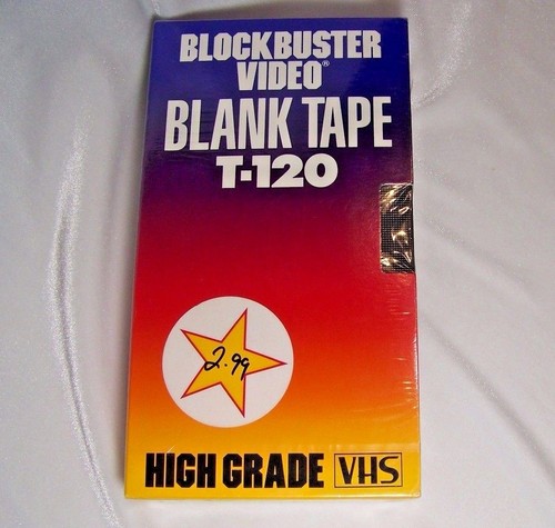 Vintage Blockbuster Video Set Prop VHS Tape T-120 Sealed ca 1990 Advertising - Picture 3 of 11