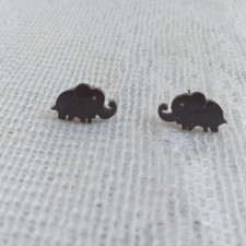 Orecchini a perno elefante conchiglia cocco gioielli moda donna uomo semplice regalo nuovo