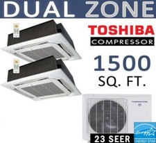 30000 Btu Ductless Mini Split Air Conditioner Heat Pump: 12000 + 18000 Ceiling