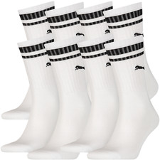 Image of PUMA Sports Crew Cushioned Socks Heritage Stripe (4 Pairs) Comfort & Support