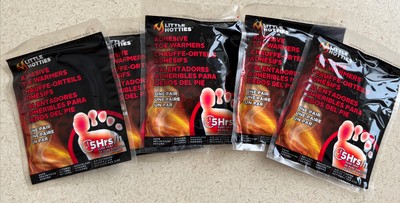   10 packs Little Hotties Adhesive Toe Warmers 5 Hours Pure Heat Safe