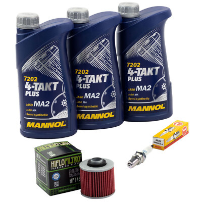 Inspektion für Yamaha TT 600 S TT600 E TT 1993-1998 Set Öl 3L Ölfilter Zündkerze