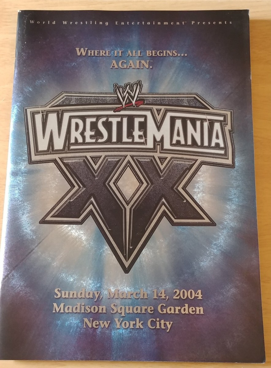 WWE Wrestlemania XX Official Program 2004. Excellent Mint
