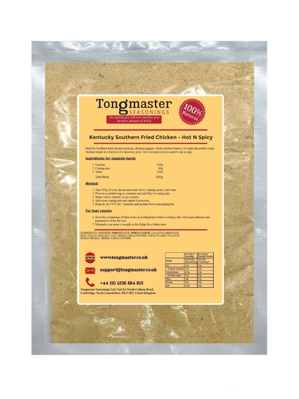 Hot & Spicy Kentucky Southern Fried Chicken Coater - 250g
