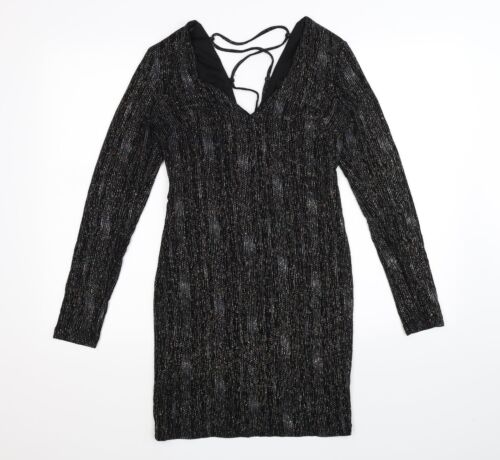 Suéter Topshop para mujer ceñido al cuerpo negro poliéster talla 10 - Imagen 1 de 12