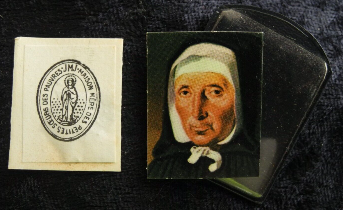 OLD VINTAGE RELIC RELIQUE RELIQUARY PRAY HOLYCARD IMAGE St. Jeanne Jugan (z2) eBay