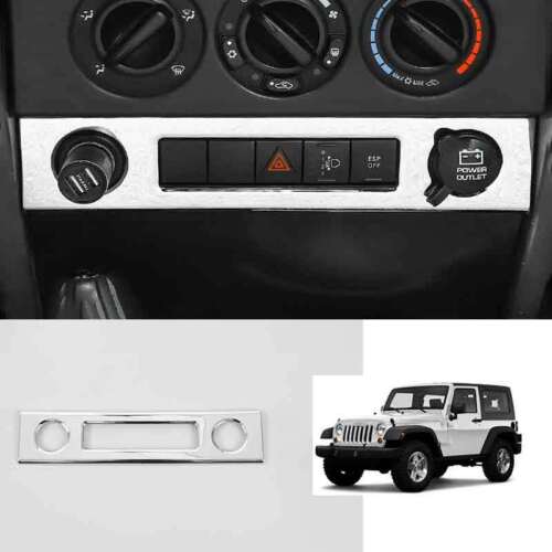 Chrome Console Cigarette Lighter Panel Trim For 2007-2010 Jeep Wrangler JK  1PCS | eBay