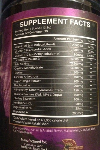 God Of Rage Pre Workout By Centurion Labz Limeade Flavor Ebay