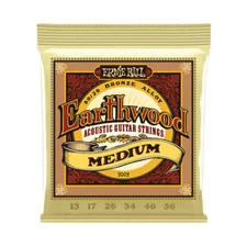 Ernie Ball Earthwood Medium 80/20 Bronze Acoustic Strings, 13-56 Gauge