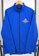 PORT AUTHORITY x CUBS WORLD SERIES Mens Full Zip Jacket Sz Large Softshell Blue