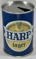 Harp Lager 9 2/3 Oz/275 ml EMPTY Tab Top Beer Can Gt. Britain