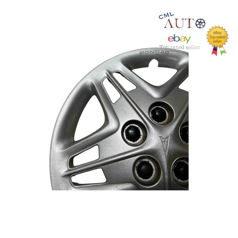 Pontiac Aztek Bonneville 2003-2005 16" 5 radios cubierta de rueda plateada OEM Foto 3 de 4