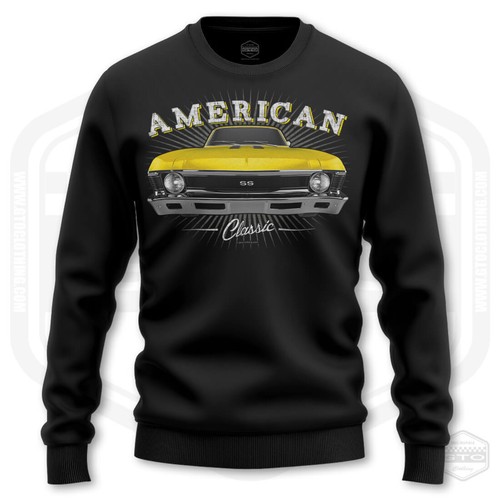 Men's 1969 Chevrolet Nova American Muscle Car Sweatshirt - Picture 3 of 19