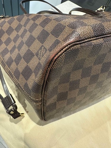 Louis Vuitton Neverfull in damier ebene shoulder bag tote MM size - Picture 21 of 24